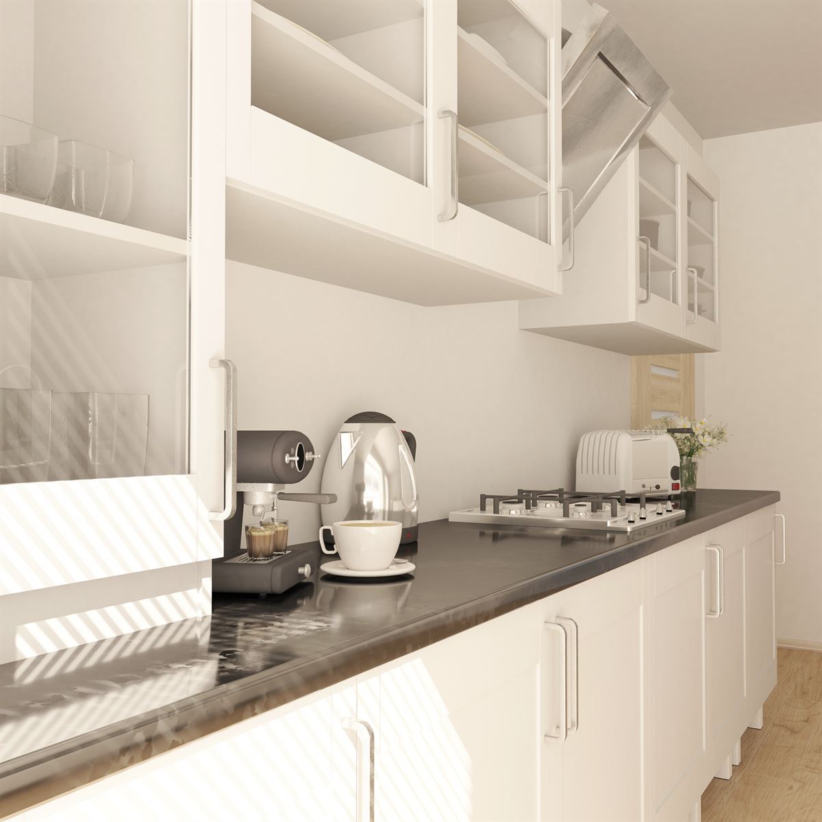 3D rendered contemporary kitchen